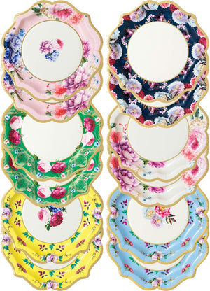 Truly Scrumptious Tea Party Vintage Floral Paper Plates - Medium