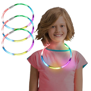 Flashing Chaser Necklaces - Multi-Coloured