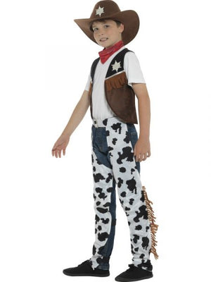 Texan Cowboy Cow Print Costume - (Child)