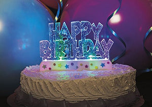 Flashing "HAPPY BIRTHDAY" Cake Decorations