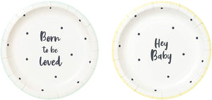 New Baby Welcome "Born To Be Loved" Plate - 7 inch