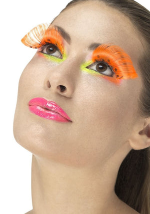 Party Eyelashes - '80s Neon Orange Polka Dot