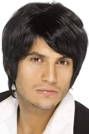 '90s Boy Band Wig - Black (Adult)