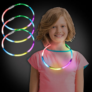 Flashing Chaser Necklaces - Multi-Coloured