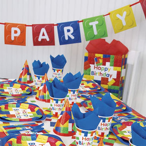 Building Blocks "Happy Birthday" Party Accessories & Tableware