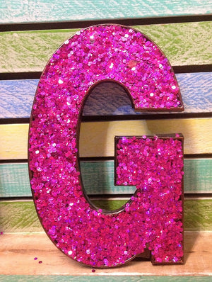 Glitter Letters - Pink (Magenta)