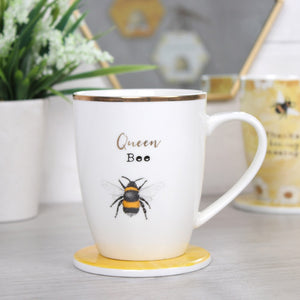 "Queen Bee" Ceramic Mug And Coaster Set