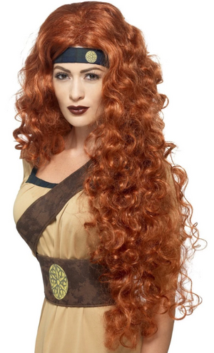 Medieval Warrior Queen Wig - Auburn (Adult)