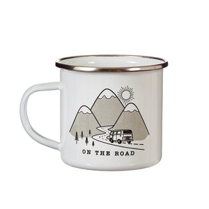 'ON THE ROAD' Enamel Mug
