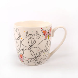 "lovely butterfly" Tulip Mug
