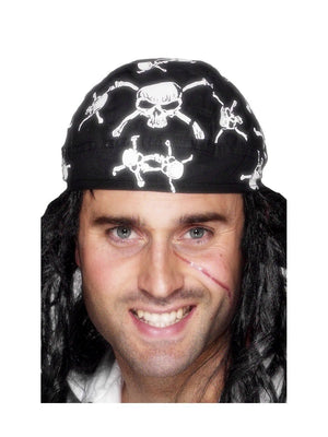 Pirate Bandana, Skull & Crossbones Design - (Adult)