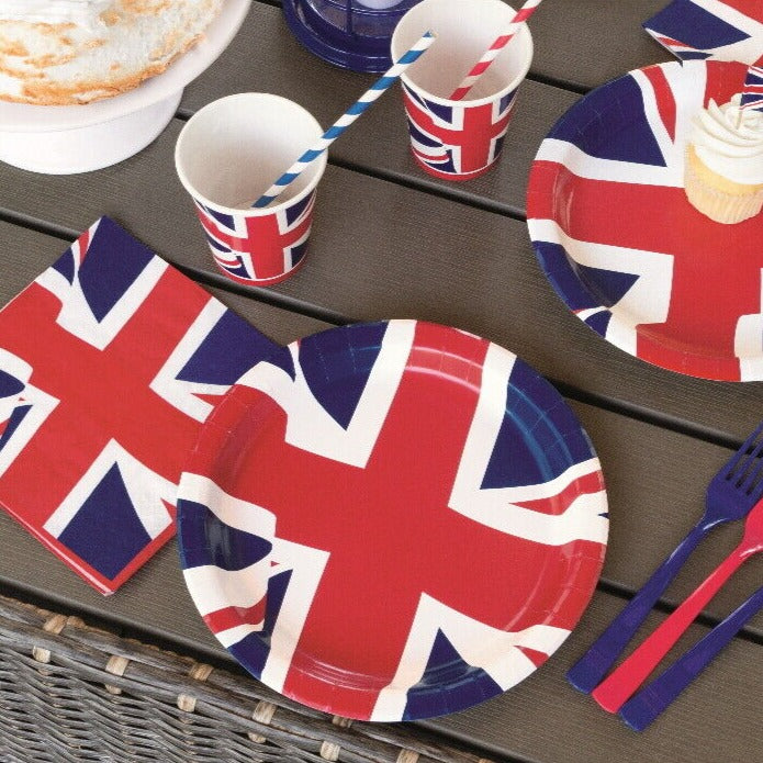 Union Jack Party Cups – 8 Stück, Premium Pappbecher Für Straßenfeste & Königliche Feiern