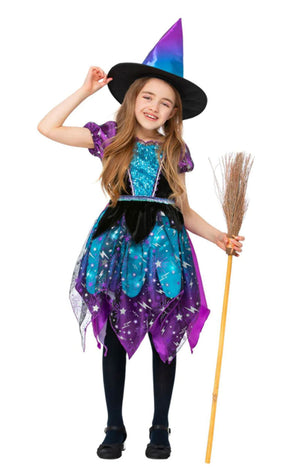 Deluxe Light up Moon And Stars Witch Costume - (Child)