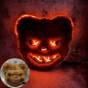 Spooky Brown Rabbit Mask with Lights - Halloween