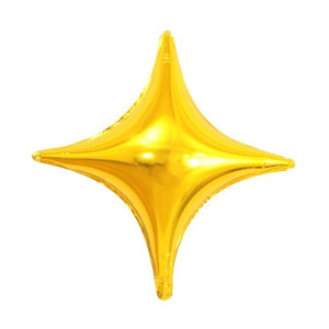 Assorted Corner Star Shaped Helium Balloons - Pack of 6 (10"/26")