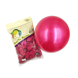 Metallic Fuchsia Latex Balloons - 12" (Pack of 100)