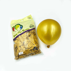 Metallic Gold Latex Balloons - 12" (Pack of 100)