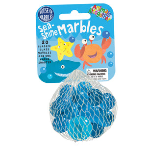 Sea Shine Marbles In a Net