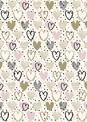 Gift Wrapping Paper - Fizz Pop Hearts