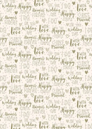 Gift Wrapping Paper - Wedding Day