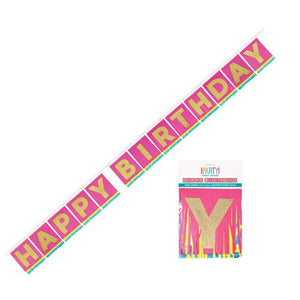 "Happy Birthday" Tissue Fringe Banner - 11ft.