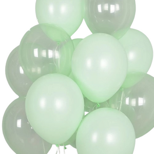 Macaron Green Latex Balloons - 12" (Pack of 100)