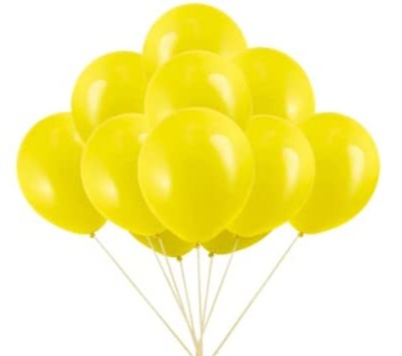 Standard Yellow Latex Balloons - 12" (Pack of 100)