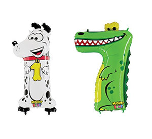 Zooloon Animal Balloon Number '7' Crocodile Helium Balloon - 40"