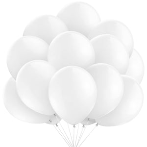 Standard White Latex Balloons - 12" (Pack of 100)