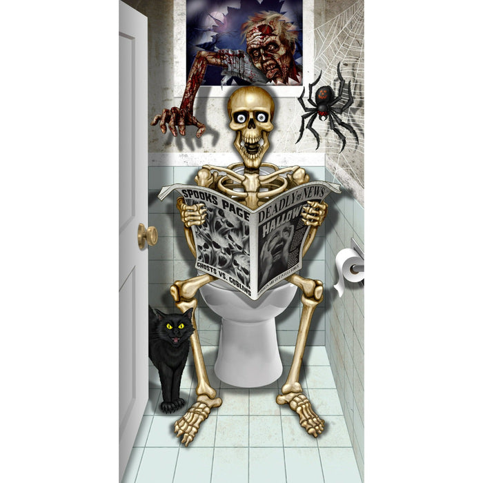 Skeleton Bathroom Door Cover