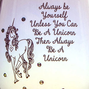 Unicorn Lustre Wine Glass with Diamante Gems