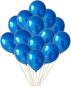 Metallic Blue Latex Balloons - 12" (Pack of 100)