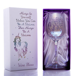 Unicorn Lustre Wine Glass with Diamante Gems