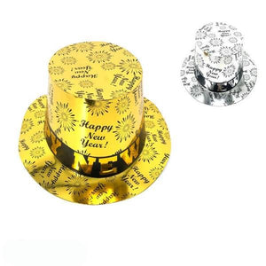 "Happy New Year" Top Hat - Gold/Silver