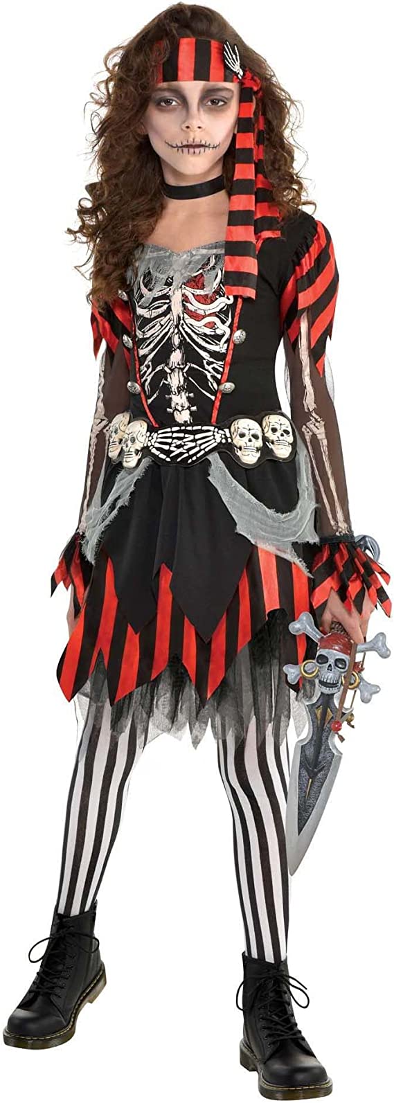 Skele-Punk Pirate Girl Costume - (Child)