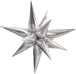 3D Jumbo 12 Point Colour Star Foil Balloon - 40"