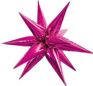 3D Jumbo 12 Point Colour Star Foil Balloon - 40"