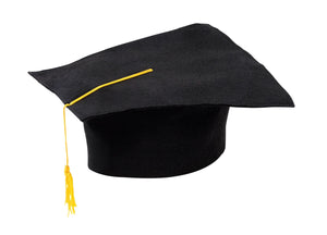 Graduation Hat, Soft Felt - Black (Adult)