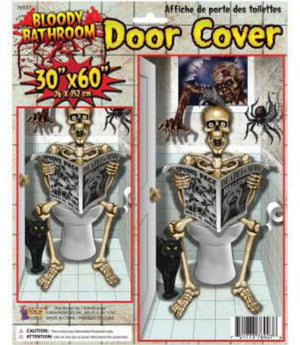 Skeleton Bathroom Door Cover