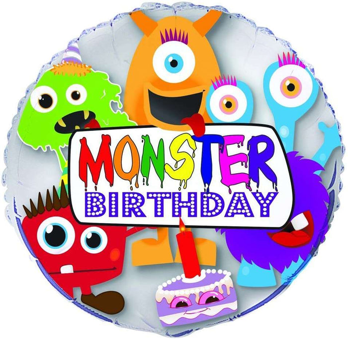 "Monster Birthday" Helium Foil Balloon - 18"