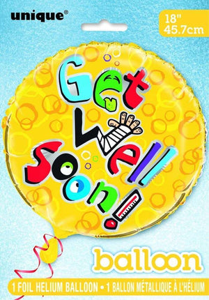 "Get Well Soon!" Helium Foil Balloon - 18"