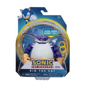 Sonic The Hedgehog Figures, with Accessory (Wave 11) - Big the Cat, 4"