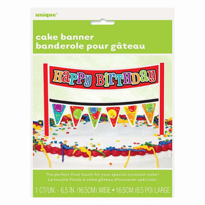 "Happy Birthday" Confetti Cake Bunting Topper - 6"