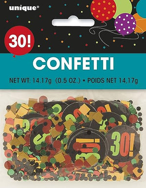 Birthday Cheer Number Confetti - (30, 40, 50, 60 & 70)