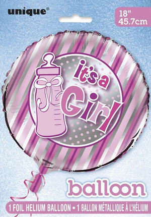 "It's A Girl" Bottle Baby Shower Helium Foil Balloon - 18"