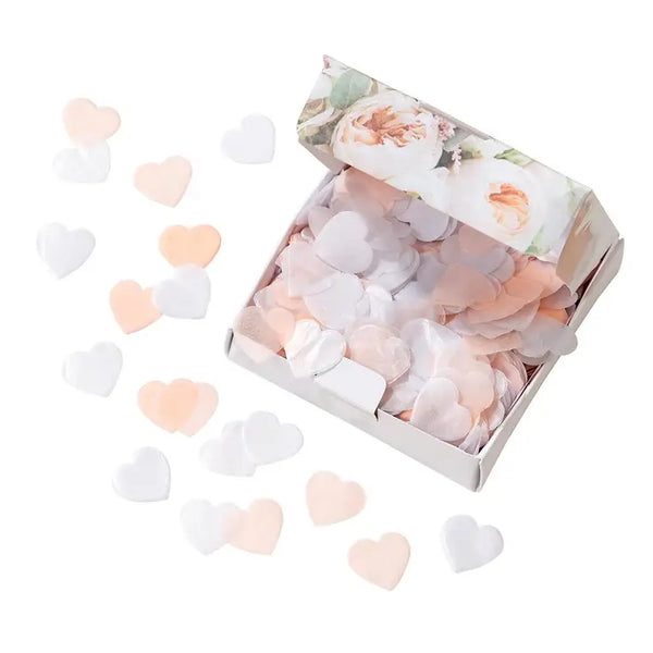 Heart Shaped Wedding Confetti - Pink and White