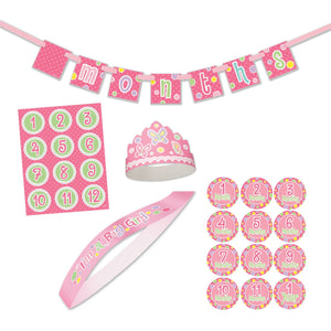 Monthly Baby Stickers and  Photo Kit -Baby Girl