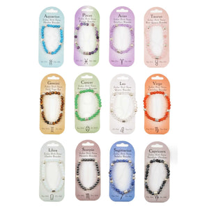 Zodiac and Crystal Energy Birthstone Bracelets