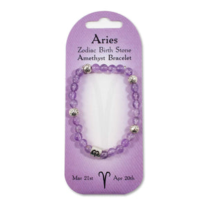 Zodiac and Crystal Energy Birthstone Bracelets