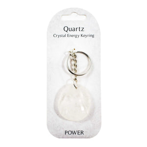 Crystal Energy Keyring - Quartz